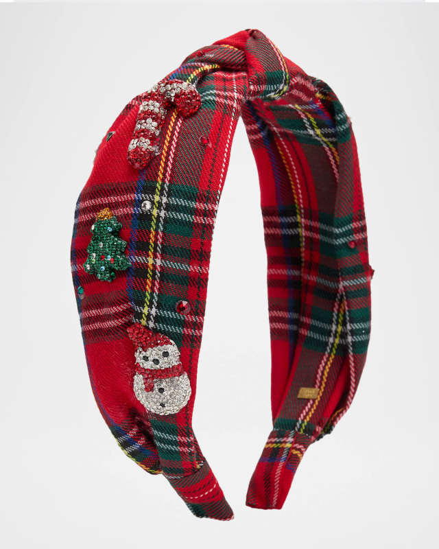 Girl's Tartan Knotted Headband